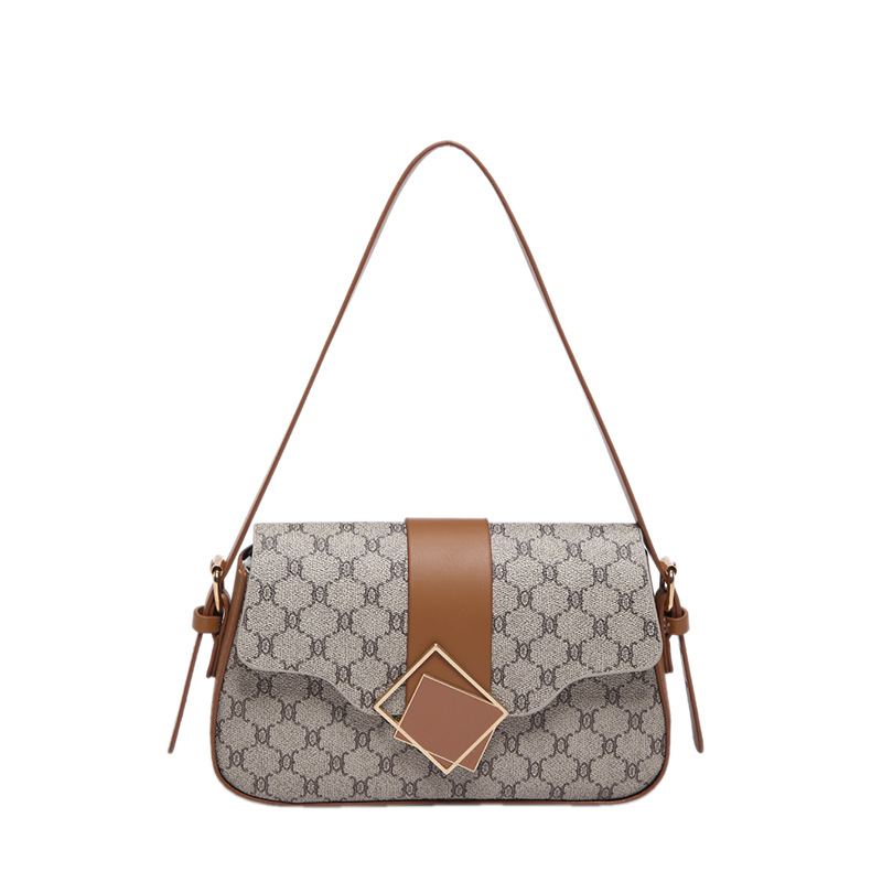 2024 nuevo bolso de axila de un solo hombro de estilo occidental de moda simple bolso cuadrado pequeño de viaje hermoso bolso de mensajero casual mujer