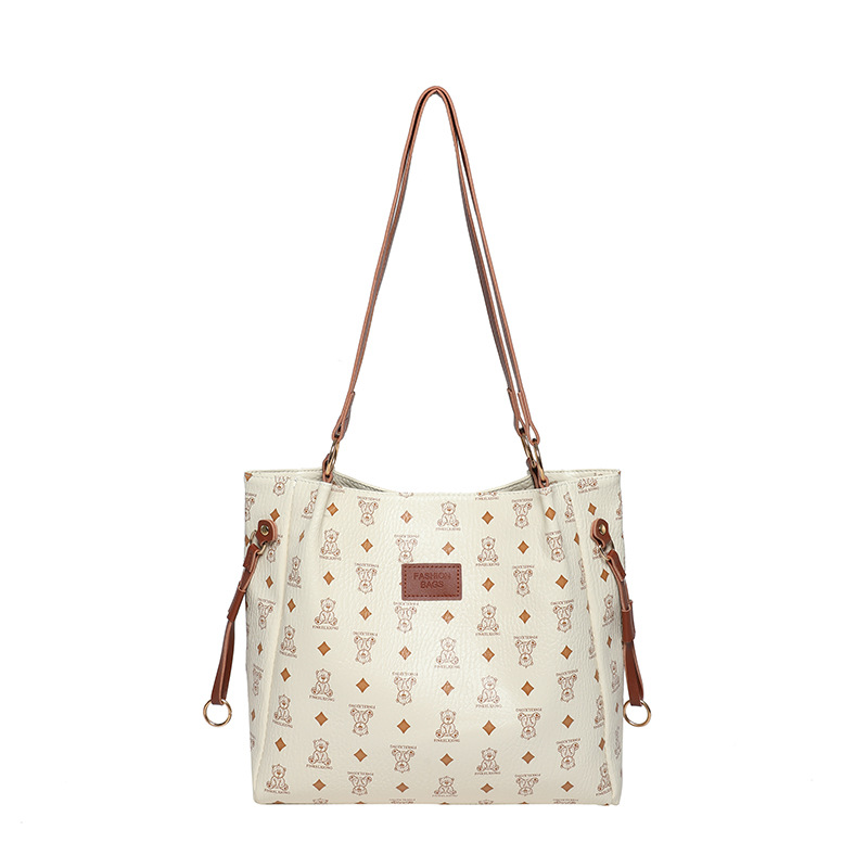 Retro 2025 nuevo estilo de moda de viaje de hombro bolso de brazo de mujer textura universal bolso de mano gran capacidad