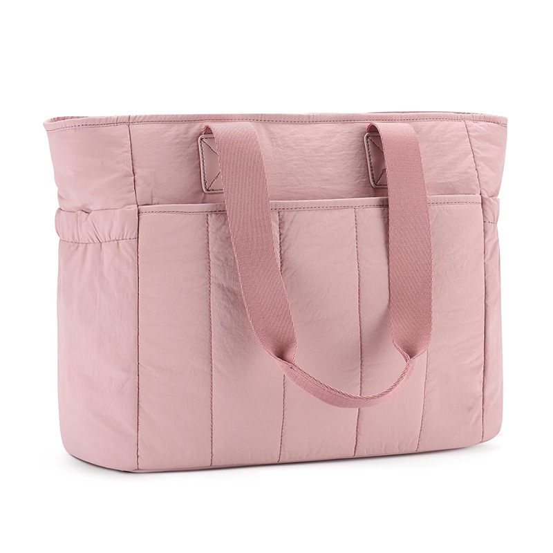 Amazon New Women Down Tote Bag Handbag Lightweight Quilted Handbag with Laptop compartment