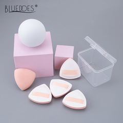 三角棉花糖粉撲 5片裝化妝海綿 乾濕兩用 盒裝跨境氣墊乾粉定妝