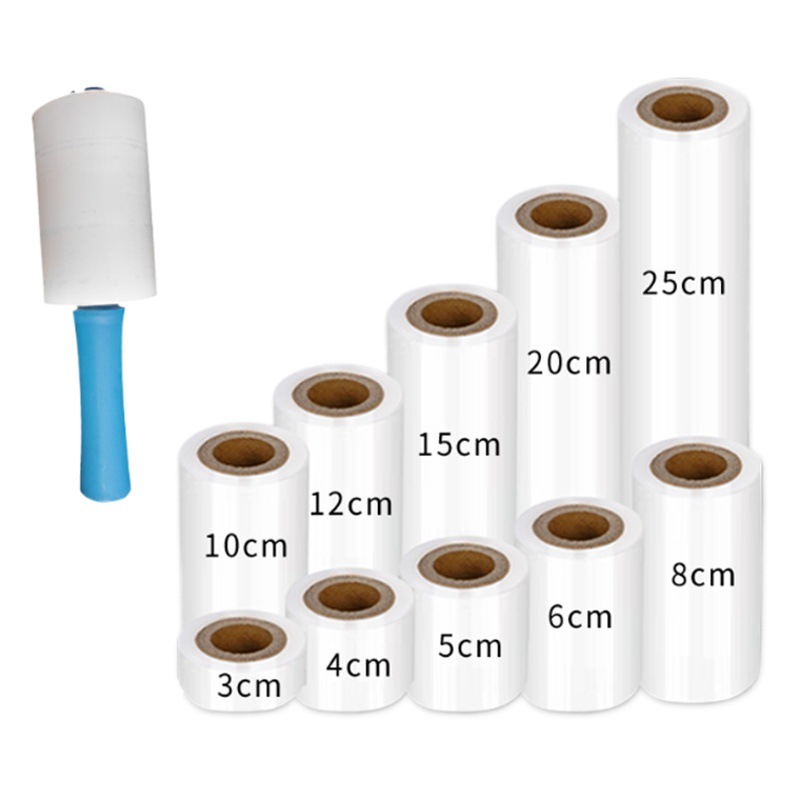 Película estirable de PE, película para envolver, película para embalar, película para manipular, película industrial adhesiva, rollo pequeño de película para sellar, mango portátil