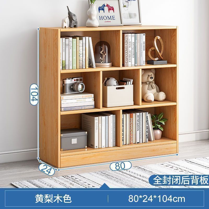 Estante de libros simple para el hogar contra la pared libre combinación multicapa de rejilla de almacenamiento estante de libros pintados para niños estante de libros bajo