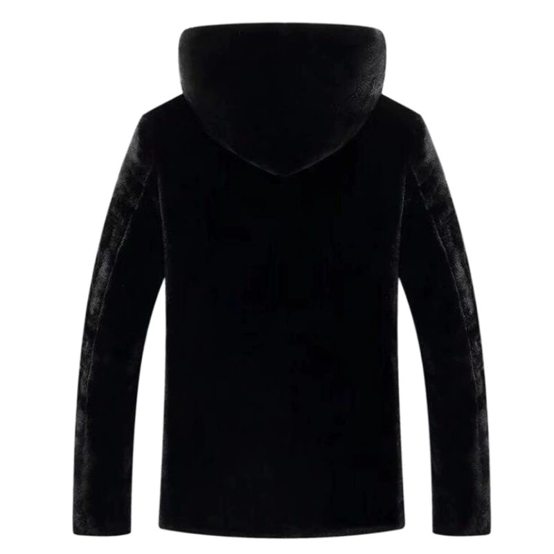 Пальто из меха норки Haining, мужское зимнее пальто с капюшоном, Мужская норковая мужская куртка из искусственной норки, Мужская Высококачественная