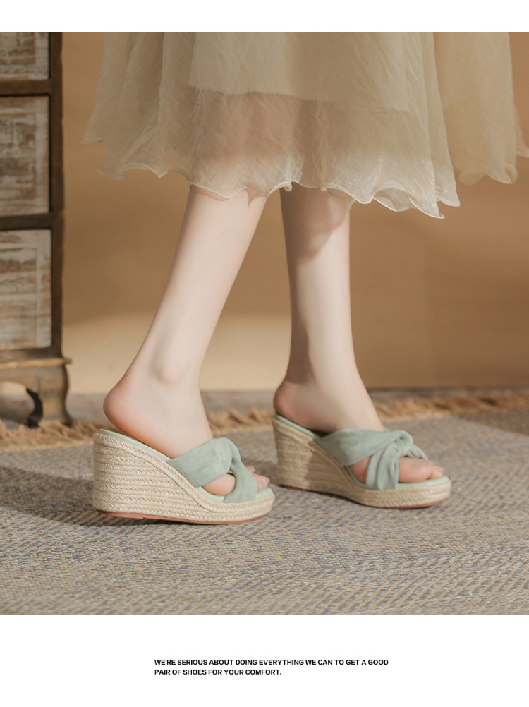 Sandal cao gót nữ hở mũi đế xuồng gót cao 9 cm — Xanh lá cây nhạtcolor chi tiết 15