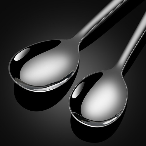 Korean 304 stainless steel spoon household rice spoon spoon ice spoon long handle spoon coffee spoon spoon mixing spoon