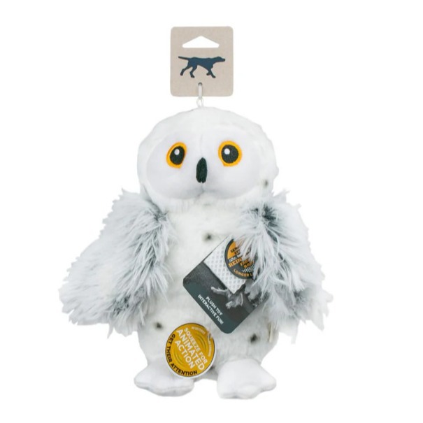 跨境新品Snow Owl Plush Dog Toy狗狗咀嚼自嗨吱吱叫毛绒雪鸟玩偶