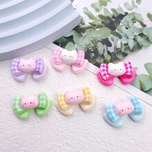 卡通蝴蝶结猫咪树脂配件奶油胶diy手机壳发夹头绳手链鞋花数据线