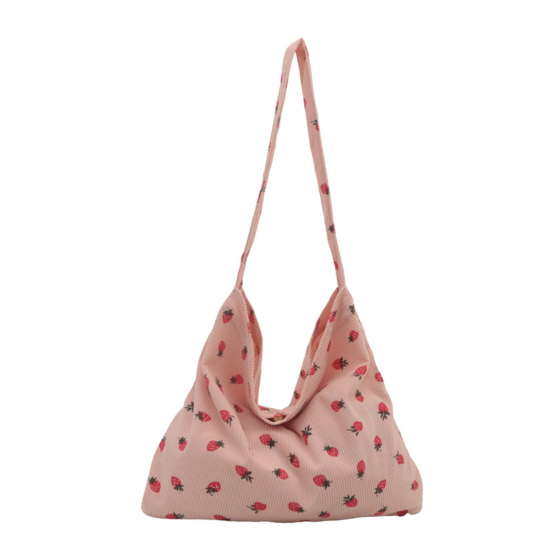 Mochila de moda impresión de fresa de velcro de gran capacidad de transporte de viaje de viaje de errores lindos mochila