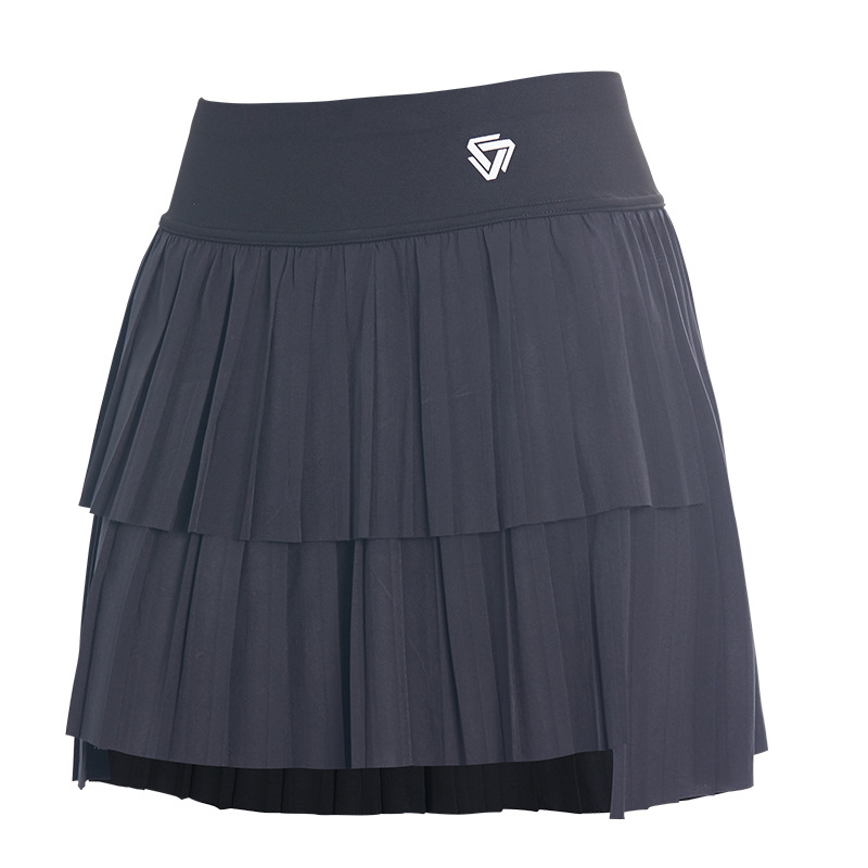 Falda corta deportiva falda falsa de dos piezas para correr falda de verano de las mujeres de secado rápido que cubre la cadera anti-exposición transpirable tenis yoga culottes