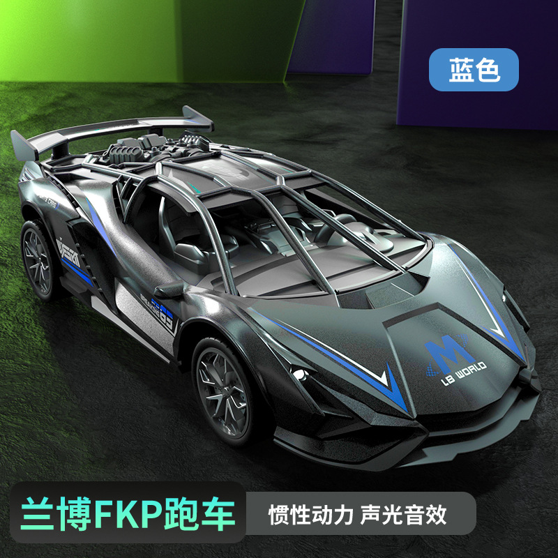 Nuevo coche de inercia acústica y óptica para niños juguetes modelo de coche deportivo de carreras juguetes acústicos y ópticos juguetes adornos juguetes al por mayor