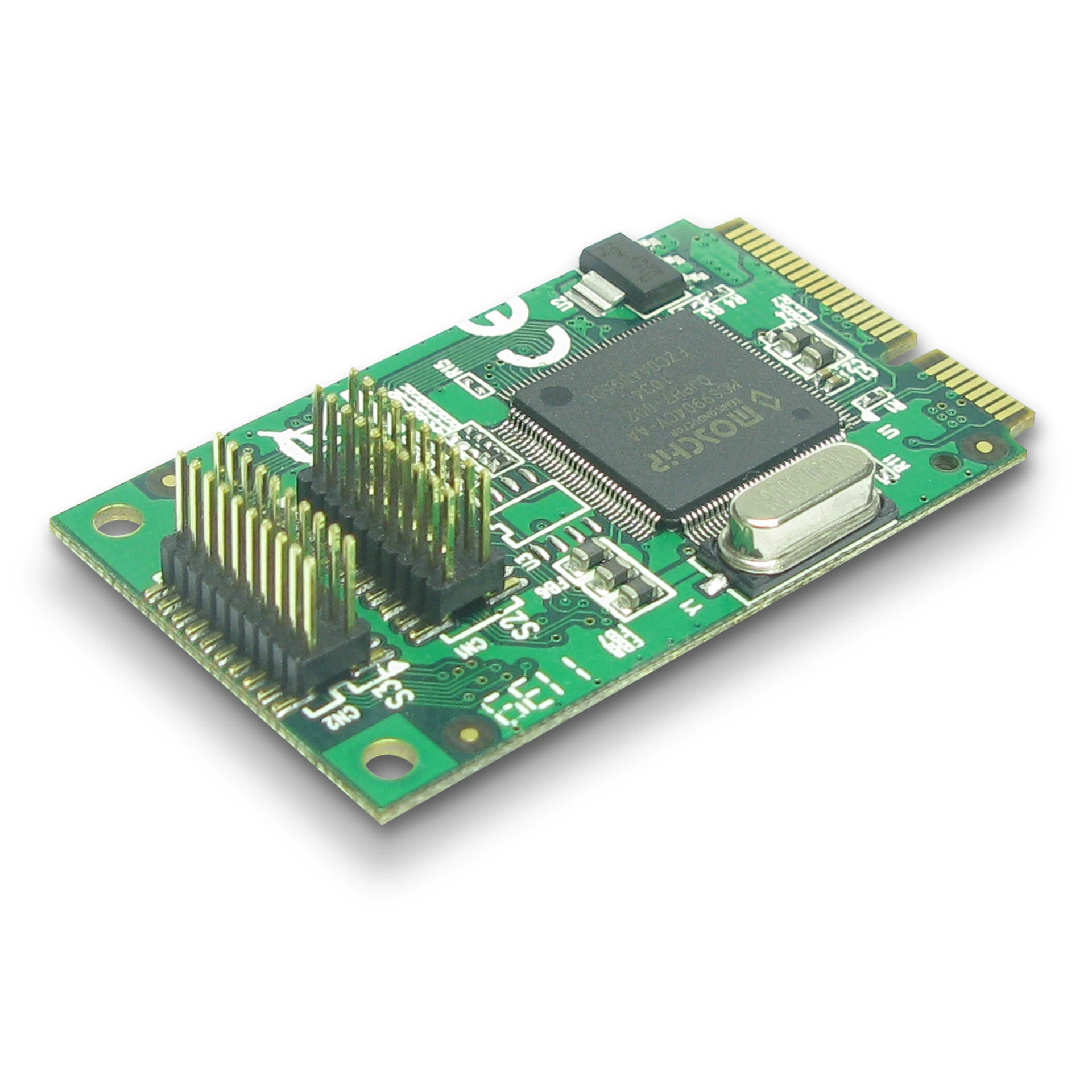 Mini PCI-E 1.0 4-port 230.4Kbps Serial, Two Brackets with one