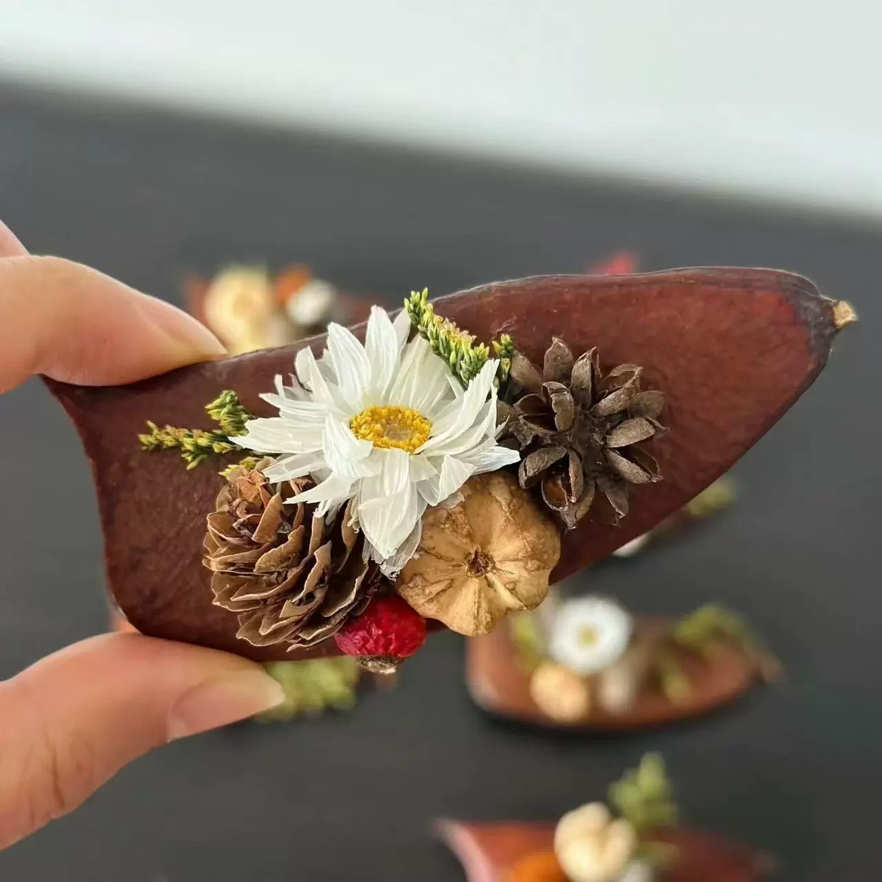 冰箱贴果实干花批发永生花冰箱贴音符豆创意磁铁冰箱贴冰箱装饰