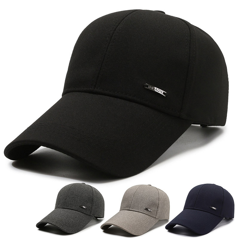 Neue Frühlings- und Herbst-Baseballmütze mit Entenzunge und langer Krempe für Herren, Sonnenschutz, Angeln_voghion.com