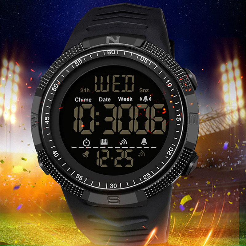 SANDA reloj electrónico de movimiento único multifuncional al aire libre reloj de estudiante de moda para hombres reloj Luminoso a prueba de agua
