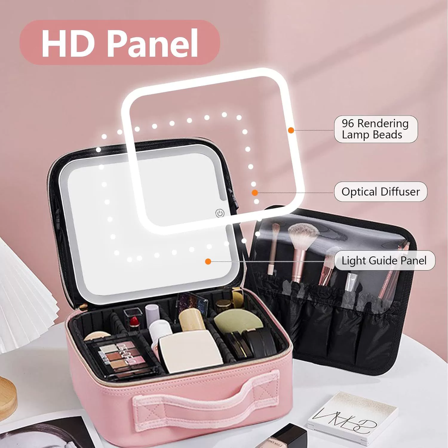 Makeup box, capacious handheld cosmetic bag, high quality organizer bag