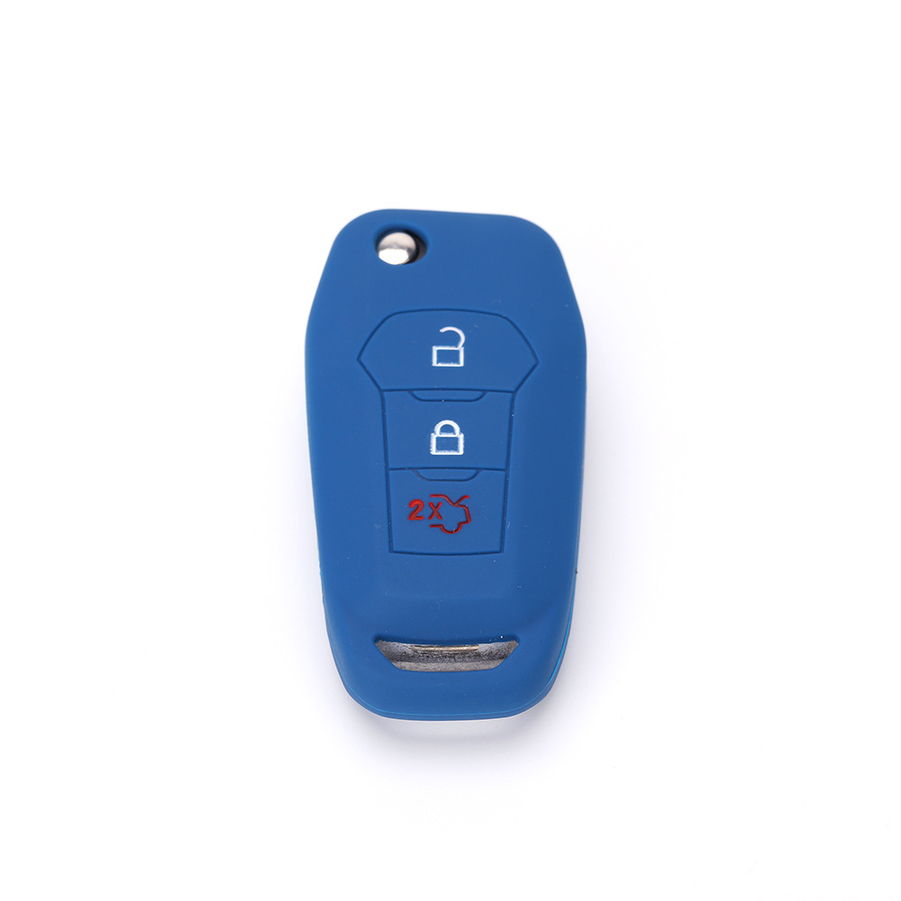 Silicone Key Cover for Ford Focus Mondeo 3-Button Folding Key