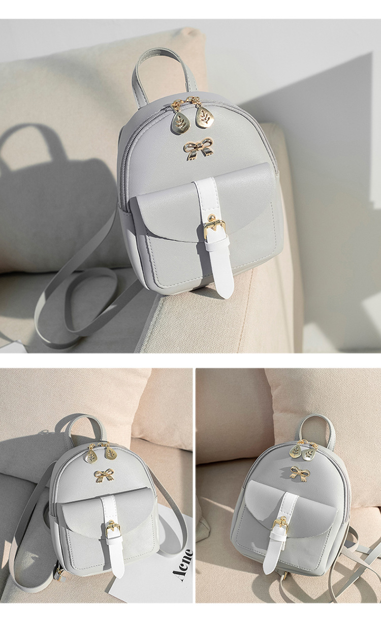 2021 New Mini Backpack Cute Dual-use Metal Ziper Bag Wholesale display picture 7