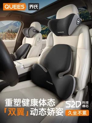 Joe's Car Lumbar Support Cushion, Car Seat Lumbar Pad, Backrest Cushion, Car Headrest, Neck Pillow