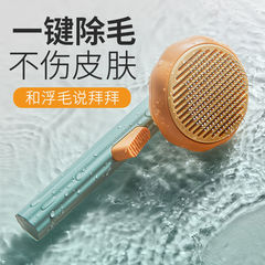 Pumpkin comb, pet self-cleaning comb, dog and cat stainless steel needle comb, cleaning brush, pet daily necessities