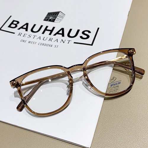 Xiaohongshu's same anti-blue light flat mirror for women, cold brown color, whitening and slimming, can be matched with myopia glasses frame