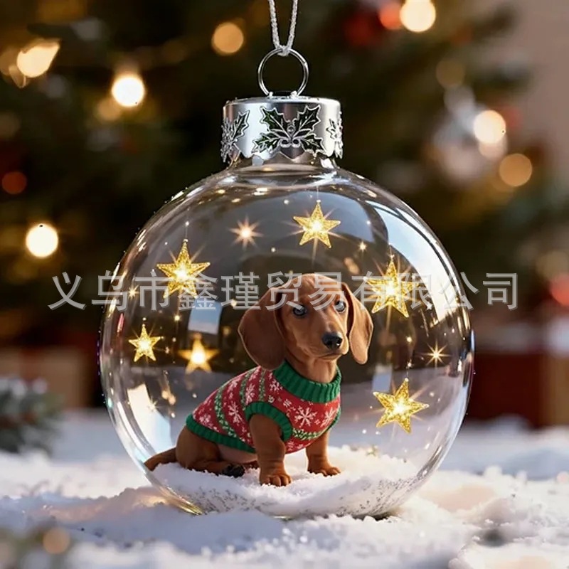 Nuevo árbol de Navidad acrílico colgante de decoración Nature 's Birds Crystal Glass O