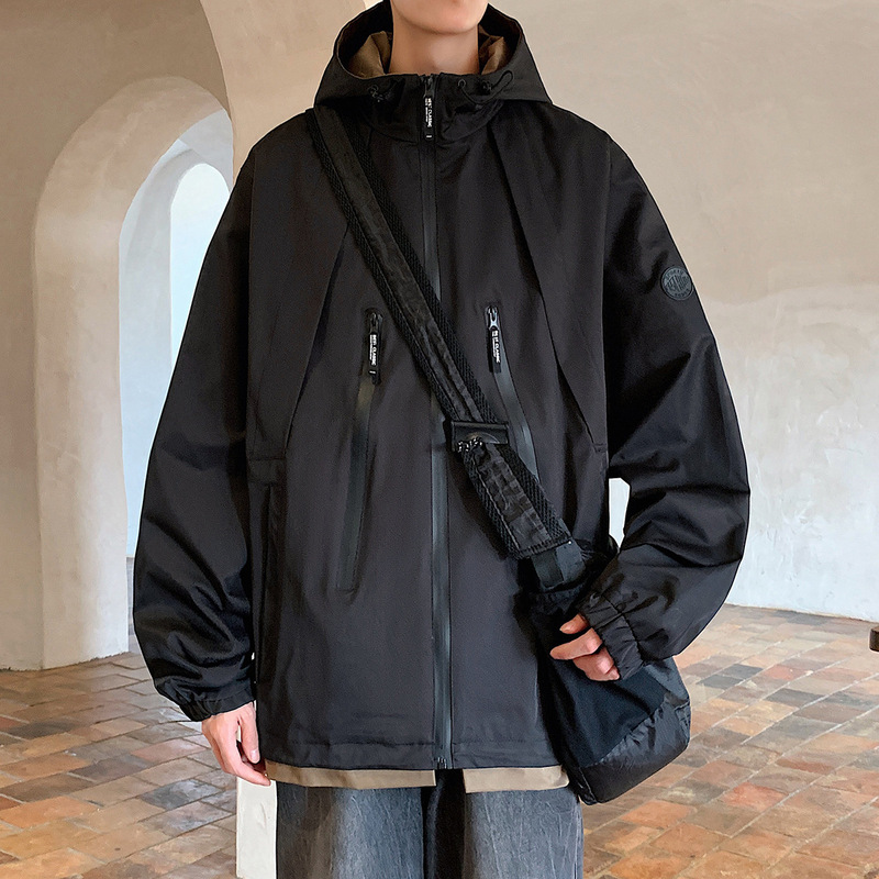 Autumn 2024 New Loose Casual Outdoor Windproof Jacket Jacket for Teenagers Hooded Jacket Jacket for Men