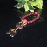 跨境爆款清代宫廷紫玉圆珠手串 老玉紫玉十八子手持佛珠念珠古玩