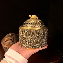 森舍黄铜大号千鹤熏香炉摆件盘香炉古玩铜器仿古黄铜工艺品黄铜香