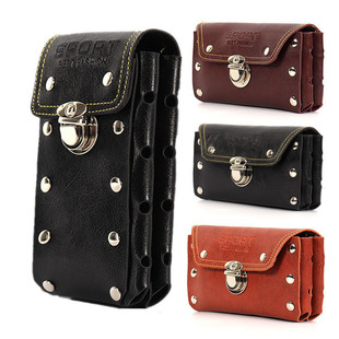 New mobile phone waist bag men's belt ultra-thin mobile phone bag construction work multi-functional belt hanging bag mobile phone case