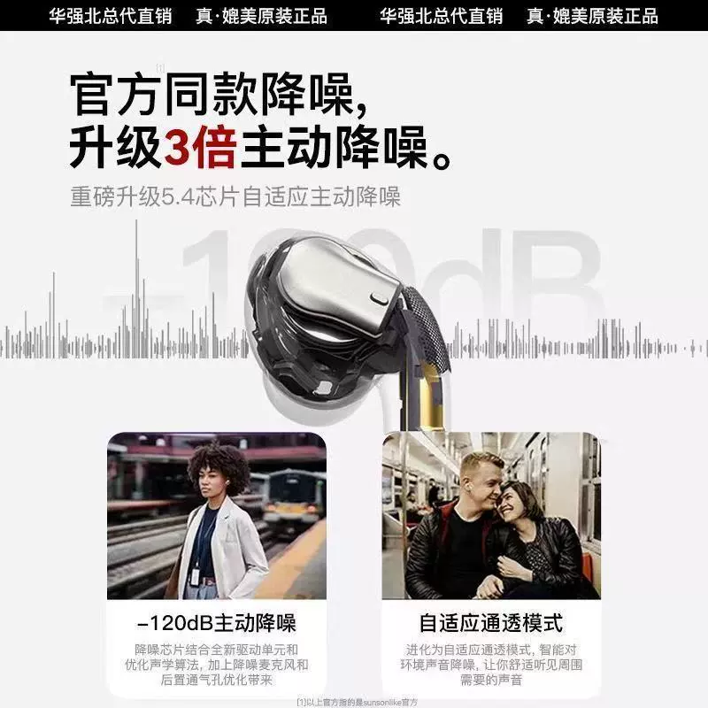 Кросс-бордер Huaqiang Beiwu Bluetooth наушники с шумоподавлением беспроводные наушники 2025 новый топ спортивный высококачественный гарнитур