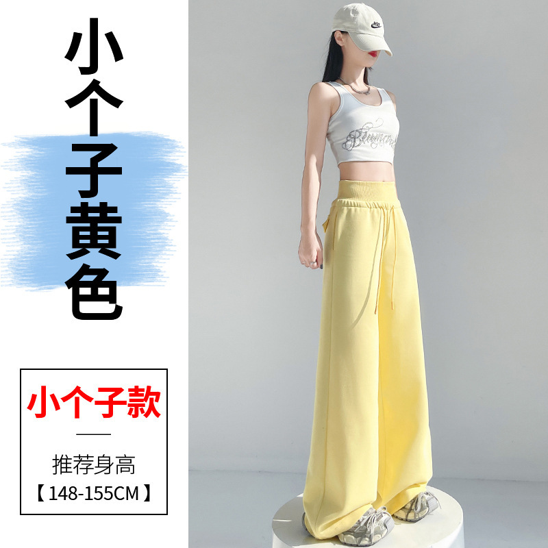 ラシャペルアメリカングレースポーツパンツ女性用2025春新作ハイウエストドレープストレートレッグスウェットパンツ|undefined