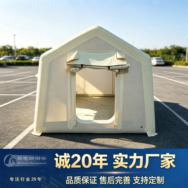 Inflatable tent made of woven fabric, suitable for self-driving camping, emergency rescue, and vehicle-mounted use, no steel frame required