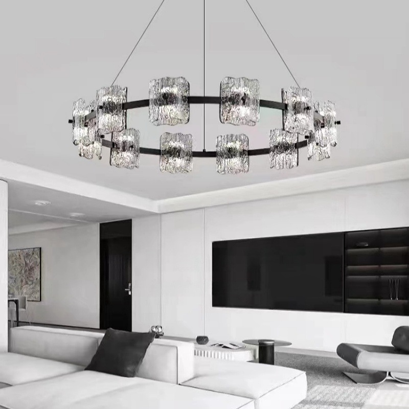 Luz de lujo italiano de bronce toda la lámpara de la sala de estar de diseño simple de la personalidad de la casa modelo de la villa porche del restaurante lámpara