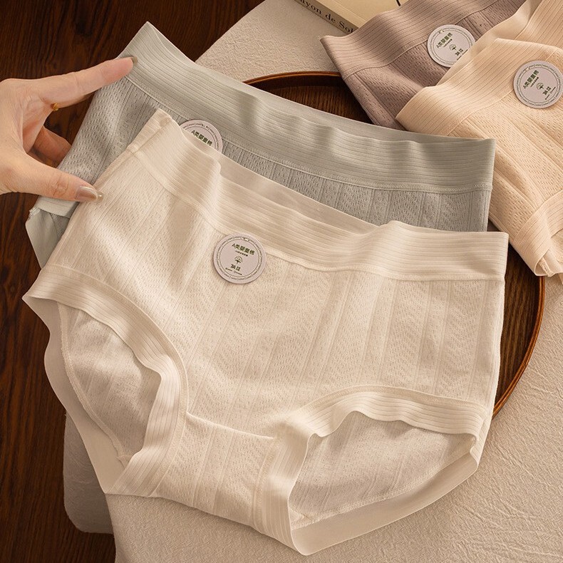 Class A Baby Cotton Medical Grade Women's Underwear Traceless Cotton Underwear Women's Mid-Waist 7A Cotton Anti-bacterial and Anti-mite Underwear