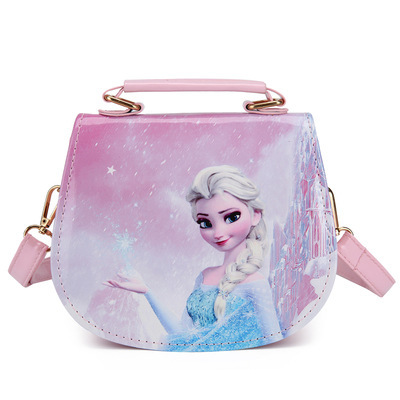 Niños bolsa de hielo princesa bolso de las niñas estilo coreano mochila princesa Elsa lindo hombro bolsa de mensajero al por mayor