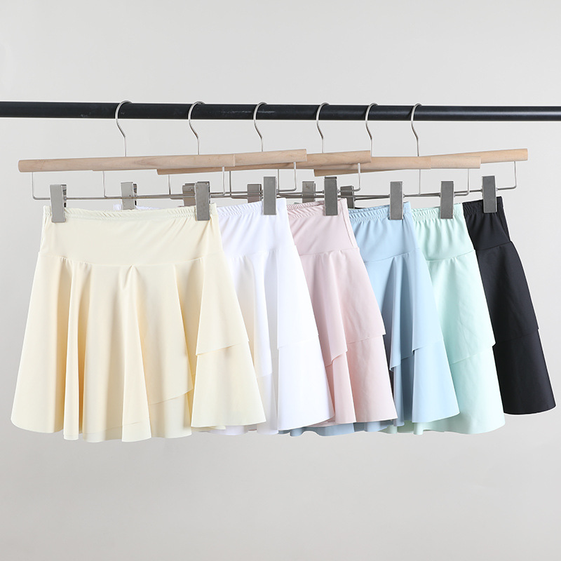 Cross-Border Sports Golf Skirt Summer + Bai Women's Quick-Drying Sports Skirt High-Waisted Tennis Pleated Short Skirt Yoga