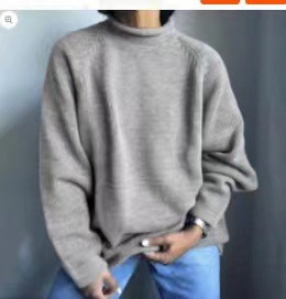 Suéter de punto fino de longitud media para mujer, estilo europeo y americano, color sólido, holgado e informal, novedades de primavera