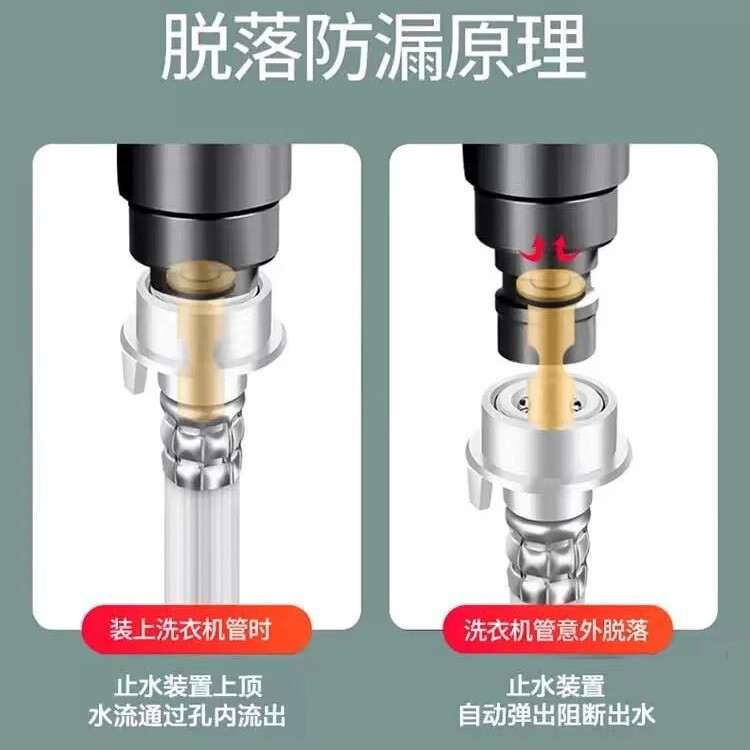 洗濯機の蛇口用自動止水弁専用クリップ式接続部品、4分モップ池用家庭用蛇口接続部品|undefined