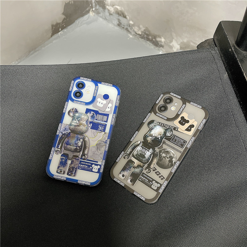 Fashion Creative Transparent Elf Eye All-inclusive Bear Astronaut Protective Case For Iphone display picture 4