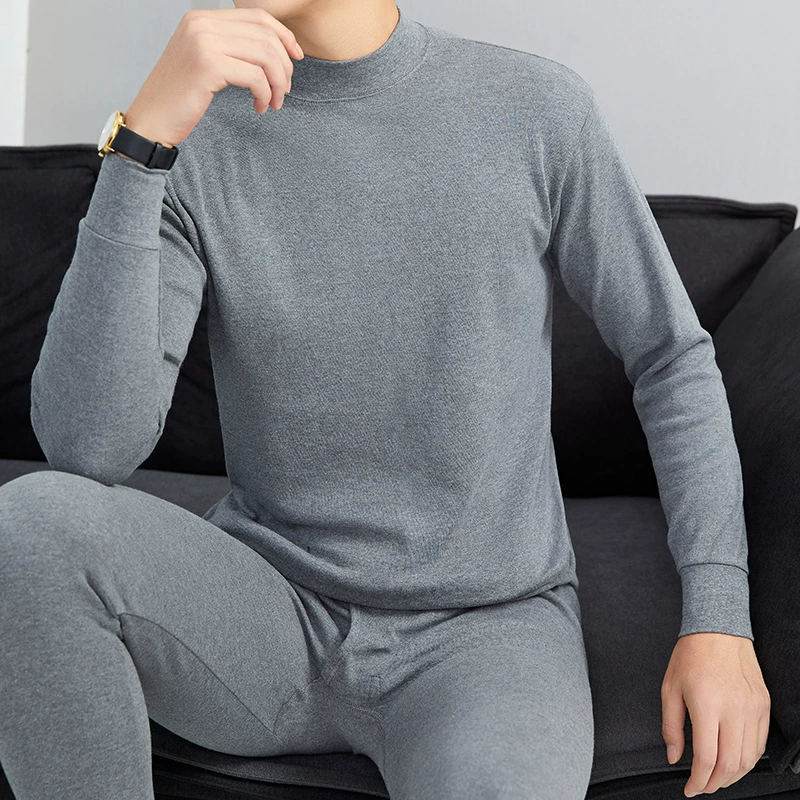 Осенняя одежда и брюки для папы Хлопковый костюм Мужское зимнее нижнее белье для мужчин среднего и пожилого возраста Тонкие хлопковые брюки с ниткой и ниткой
