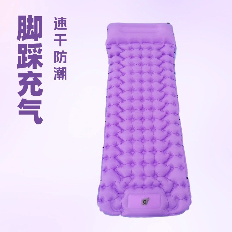 Ventas directas de fábrica nuevo pie cojín inflable ligero llevar a prueba de humedad camping inflable dormir Mat coche cama inflable al aire libre