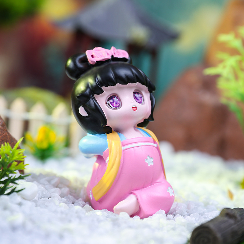 Trendy Chinese-Style Girl Figurine Yoga Girl Desktop Ornament Creative Cartoon Home Decoration Popular Souvenir Trendy Chinese-Style Girl Figurine Yoga Girl Desktop Ornament Creative Cartoon Home Decoration Popular Souvenir
