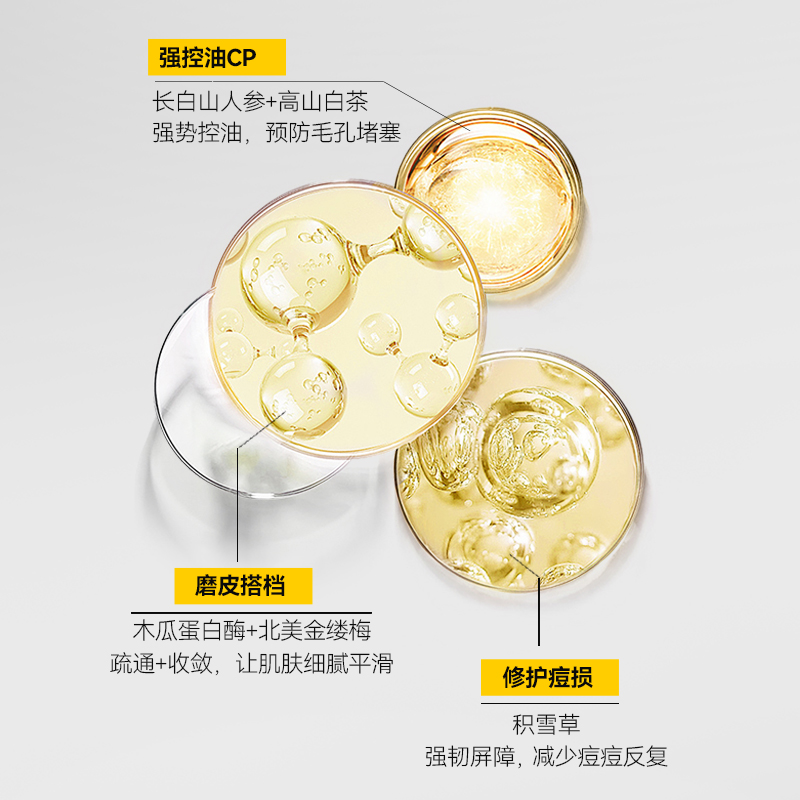 Yu Meijing juvenil limpiador de la piel controlador de aceite acné para estudiantes de sexo masculino y femenino juvenil especial de agua de cuidado de la piel set de tres piezas