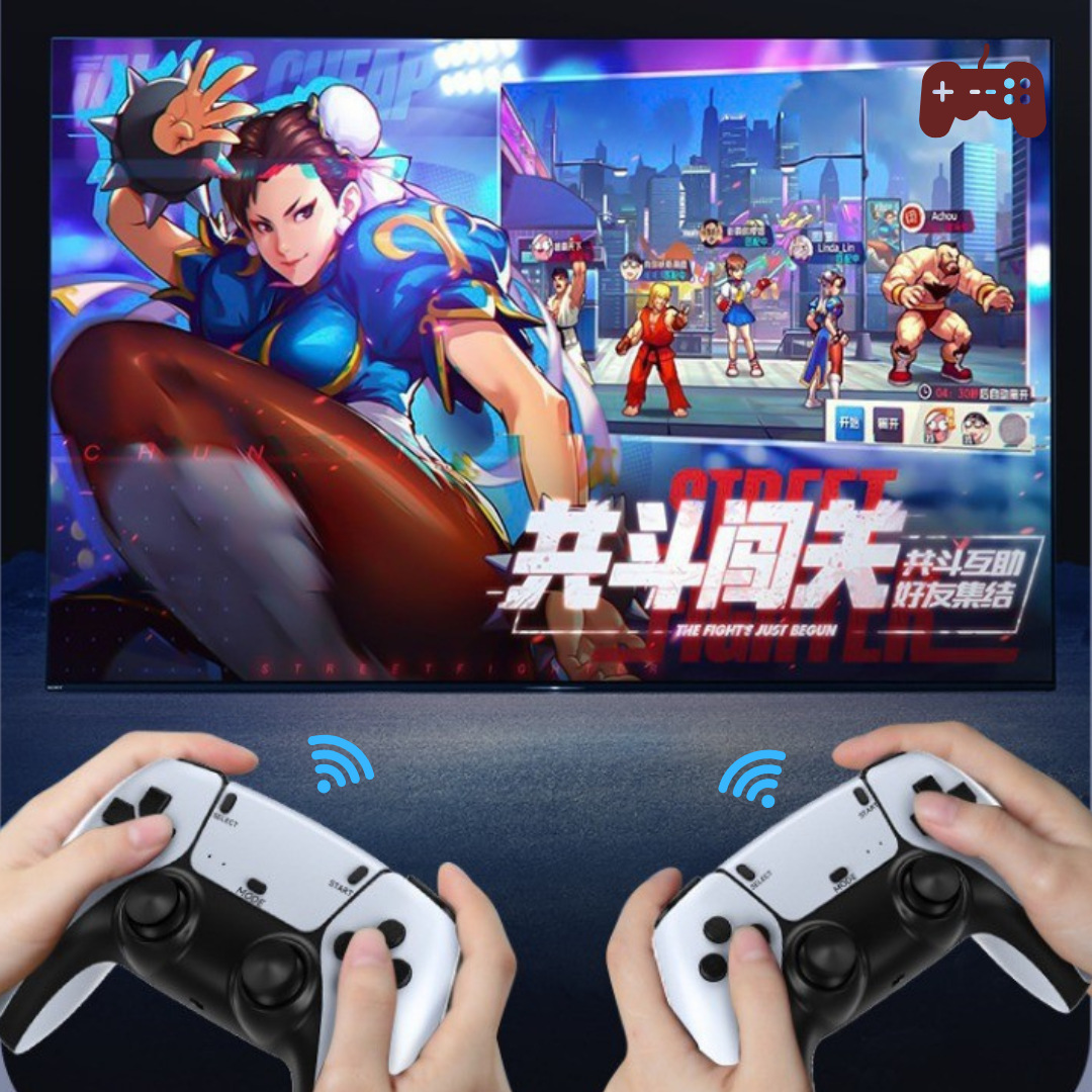 Consola de juegos M8s TV Dual Rocker Inalámbrico 2.4G Versus Retro Simulador Arcade