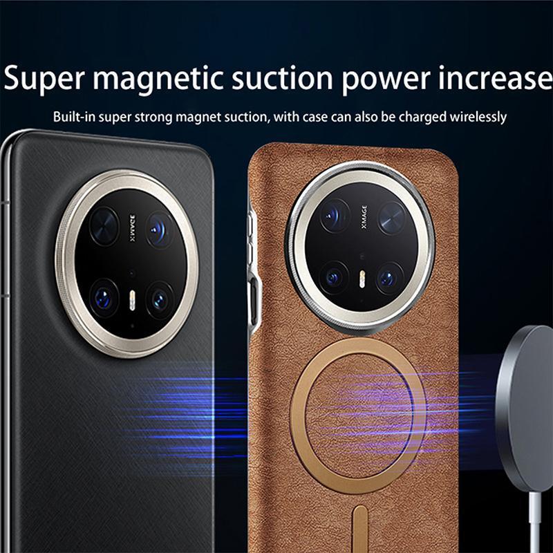 适用华为Mate70手机壳70Pro电镀磁吸皮套肤感商务时尚60Pro+轻奢|undefined