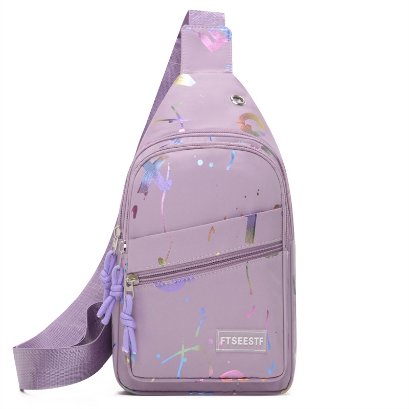 Nuevo bolso de pecho de mujer transfronterizo, moda simple y ligera, bolso de hombro multicapa portátil para viajar, bolso de mochila de teléfono móvil práctico