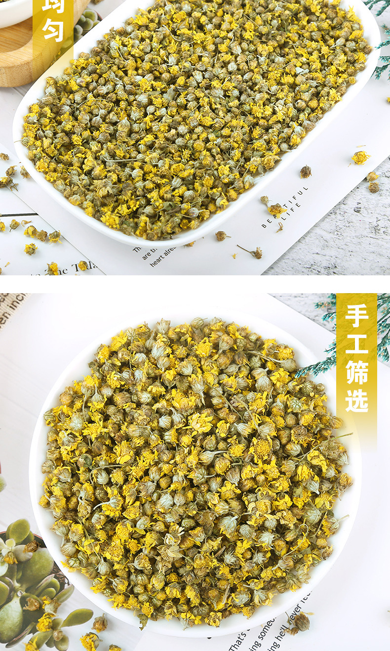 Wild Chrysanthemum Flowers (Chrysanthemum indicum) — Dried Ye Ju Hua Herbal Tea, 500g in use
