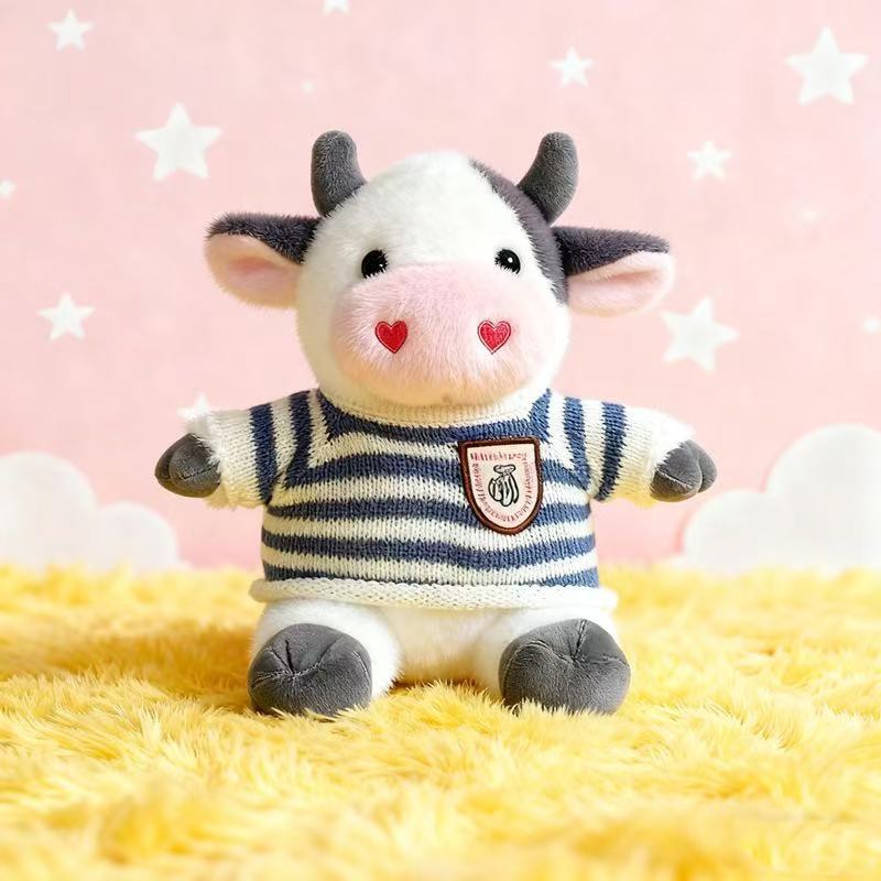 Transfronterizos de vestir grandes flores juguetes de peluche muñecas de vaca zodiacal muñecas de tela regalo muñecas de vaca de flores muñecas