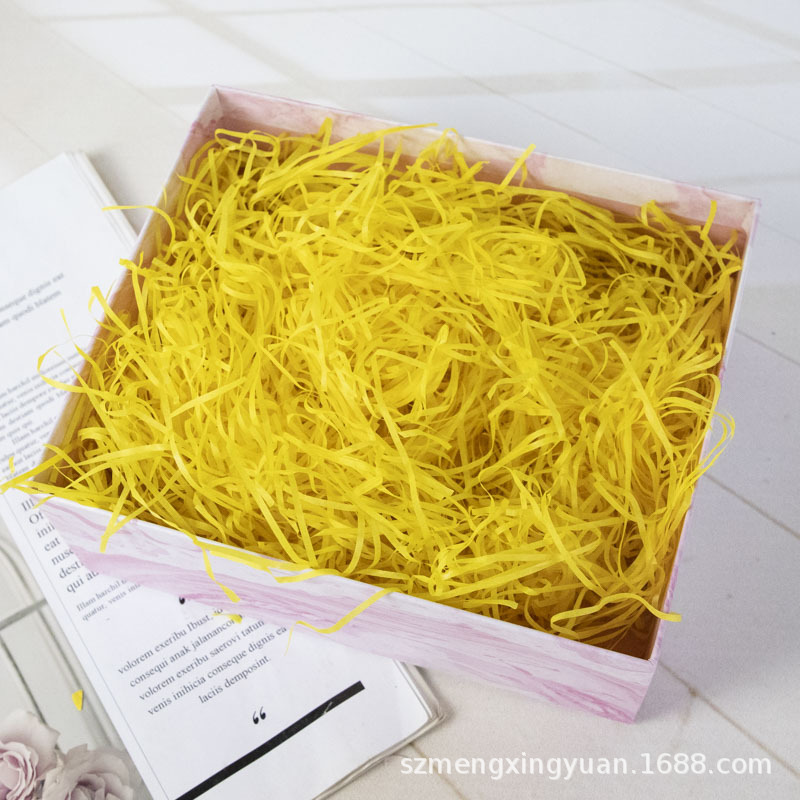 Boda caja de dulces de cumpleaños qixi regalo de San Valentín caja de regalo de la decoración de la viruta de seda de papel rallado de relleno de la image 10
