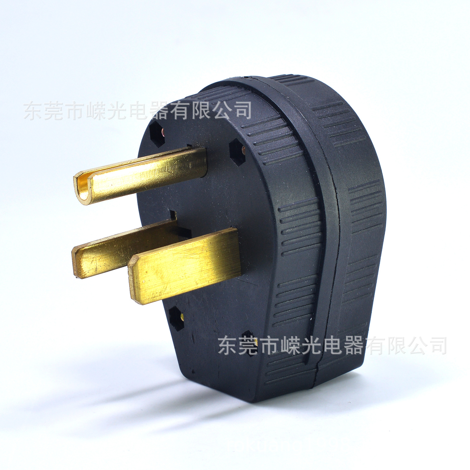 NEMA6-50P 50A 250V烤箱插头大功率一大一小极性接线弯头工业插头